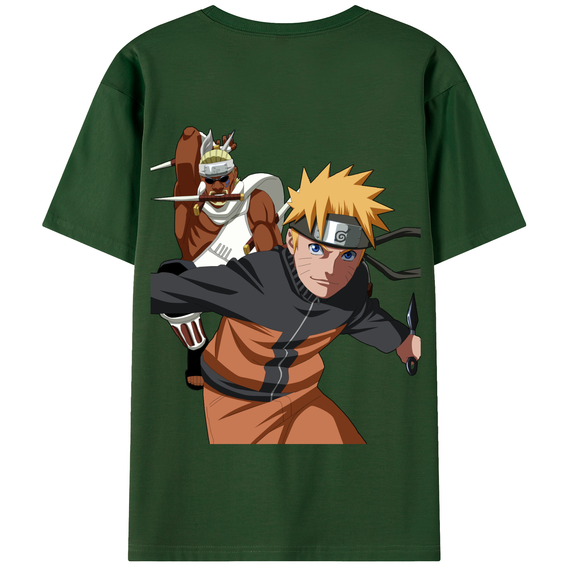（画像用） NARUTO -ナルト- うずまき ナルト Uzumaki Naruto 綿100％半袖Tシャツ（背面プリント）
